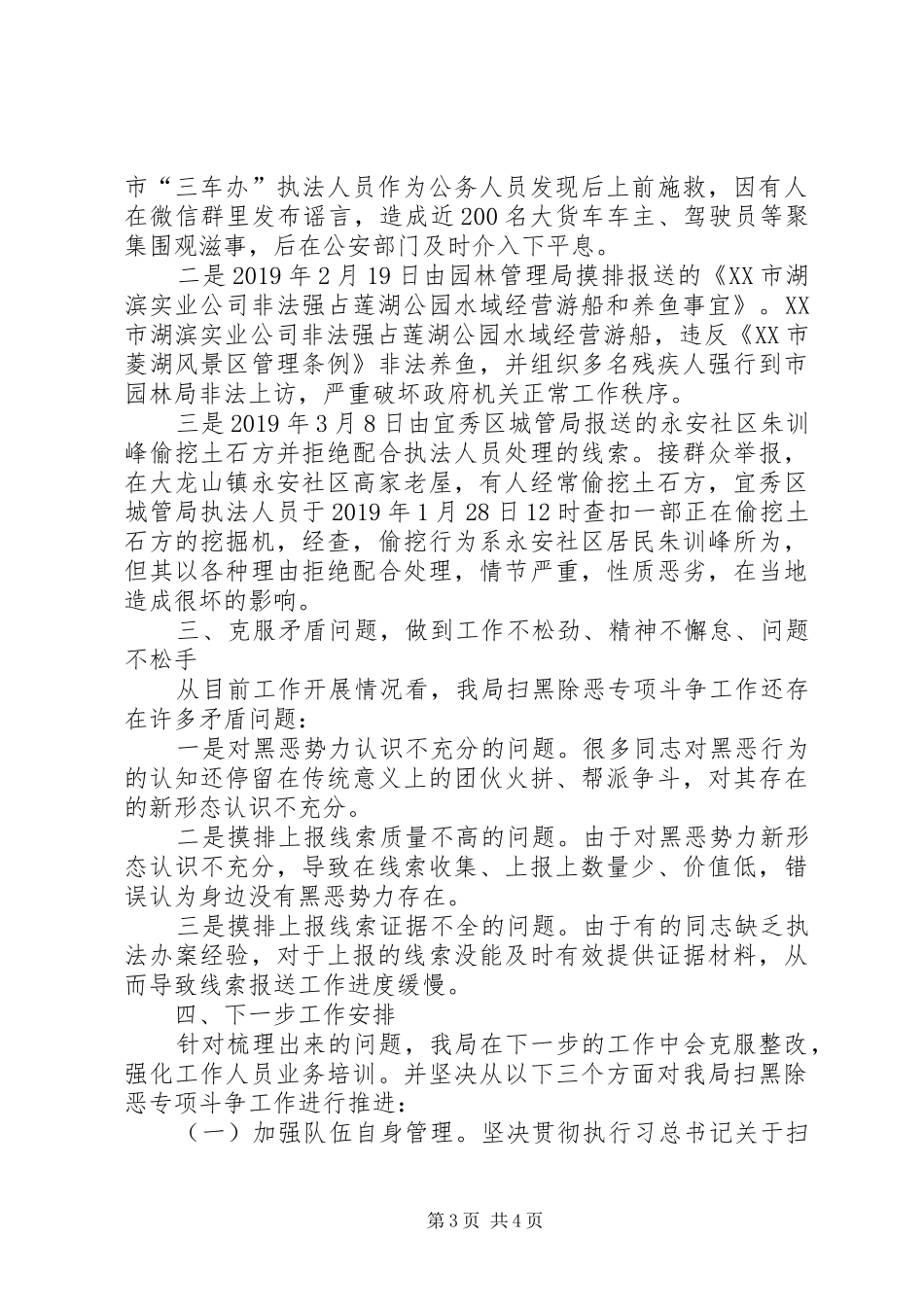 市城管局关于扫黑除恶专项斗争工作的情况报告_第3页