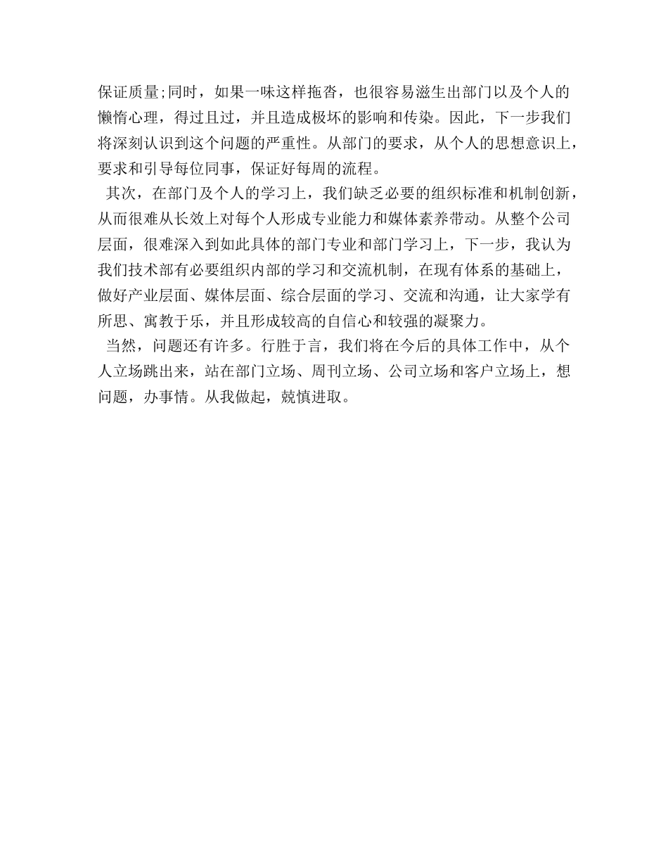 技术部半年工作总结 _第3页