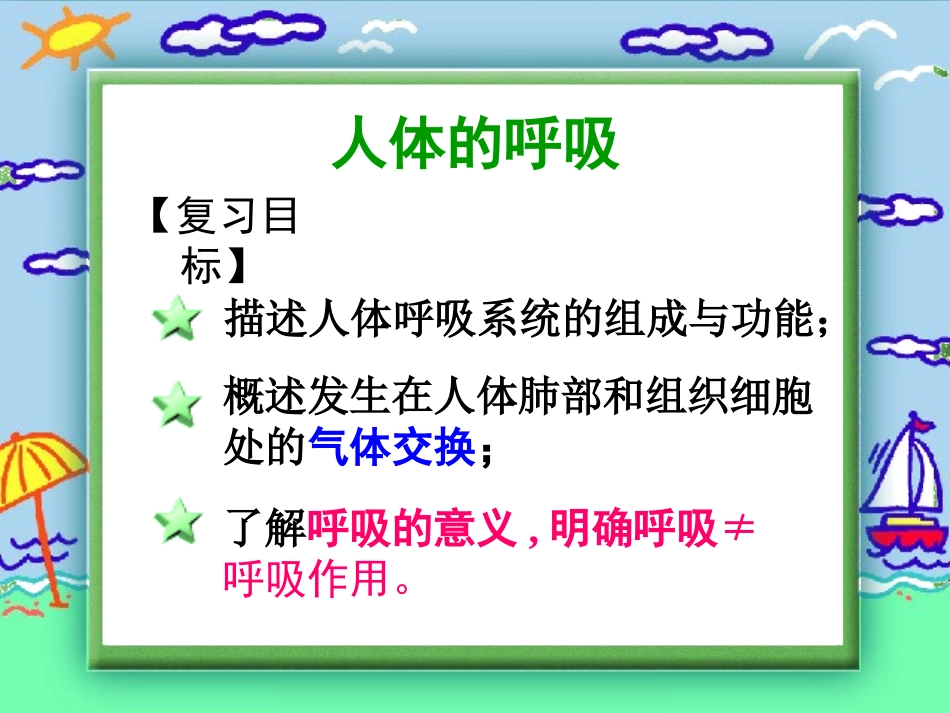 人体的呼吸复习用课!!_第2页