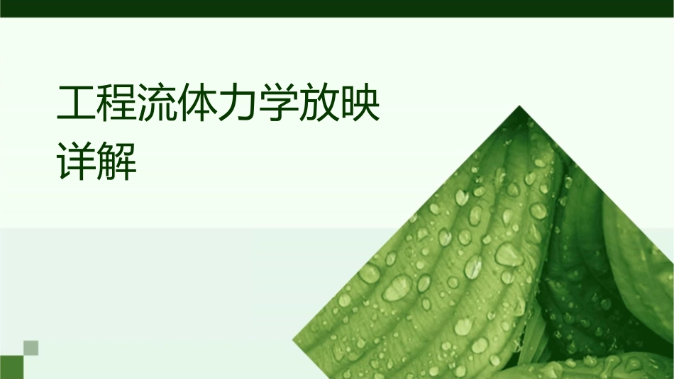 工程流体力学放映详解课件_第1页