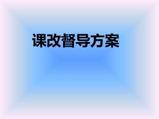 课改督导方案
