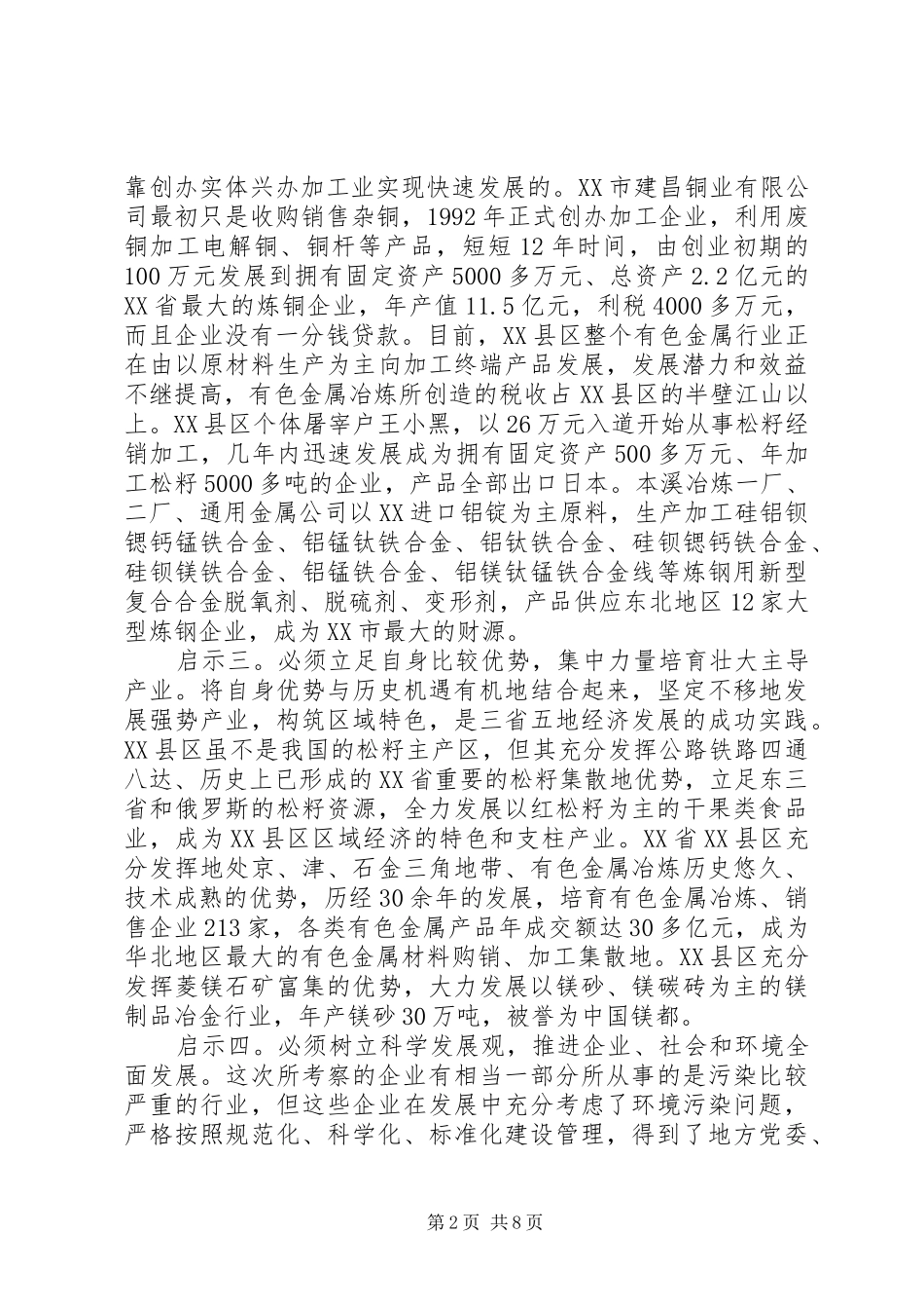 市县工业经济发展考察报告_第2页
