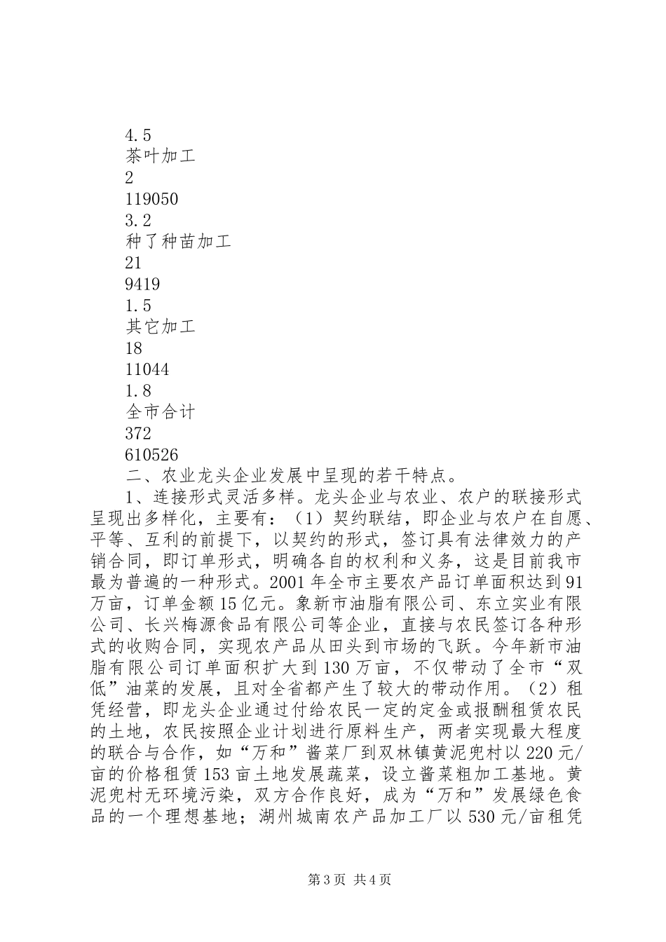 市农业龙头企业现状分析报告_第3页