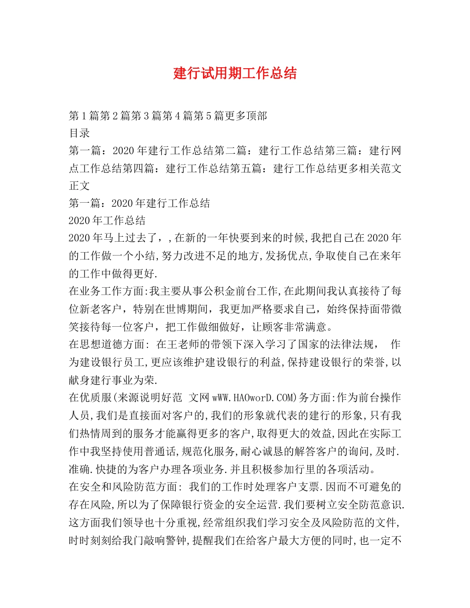 建行试用期工作总结 _第1页