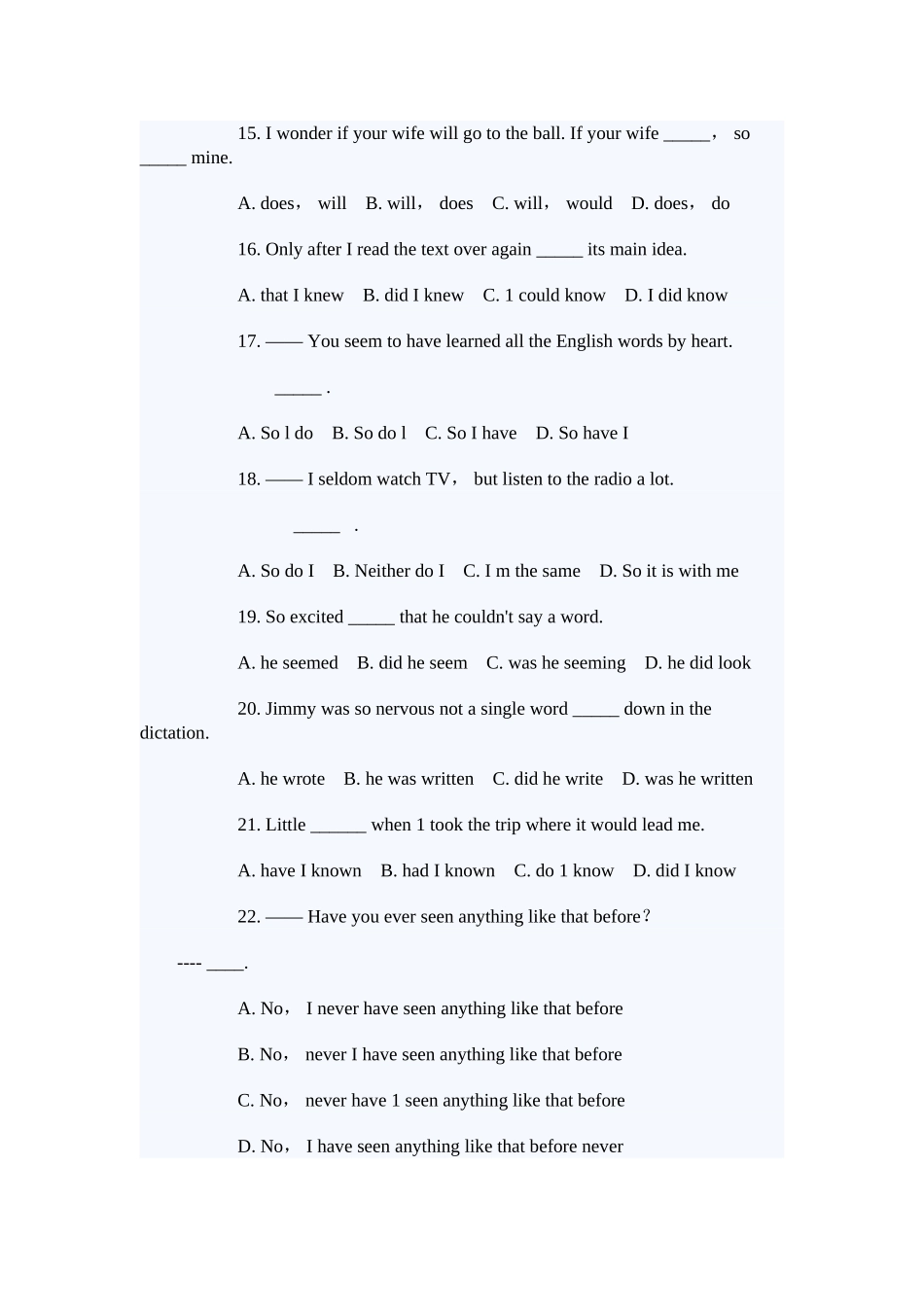 倒装句练习题 (2)_第3页