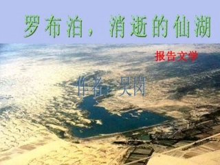 罗布泊，消逝的仙湖