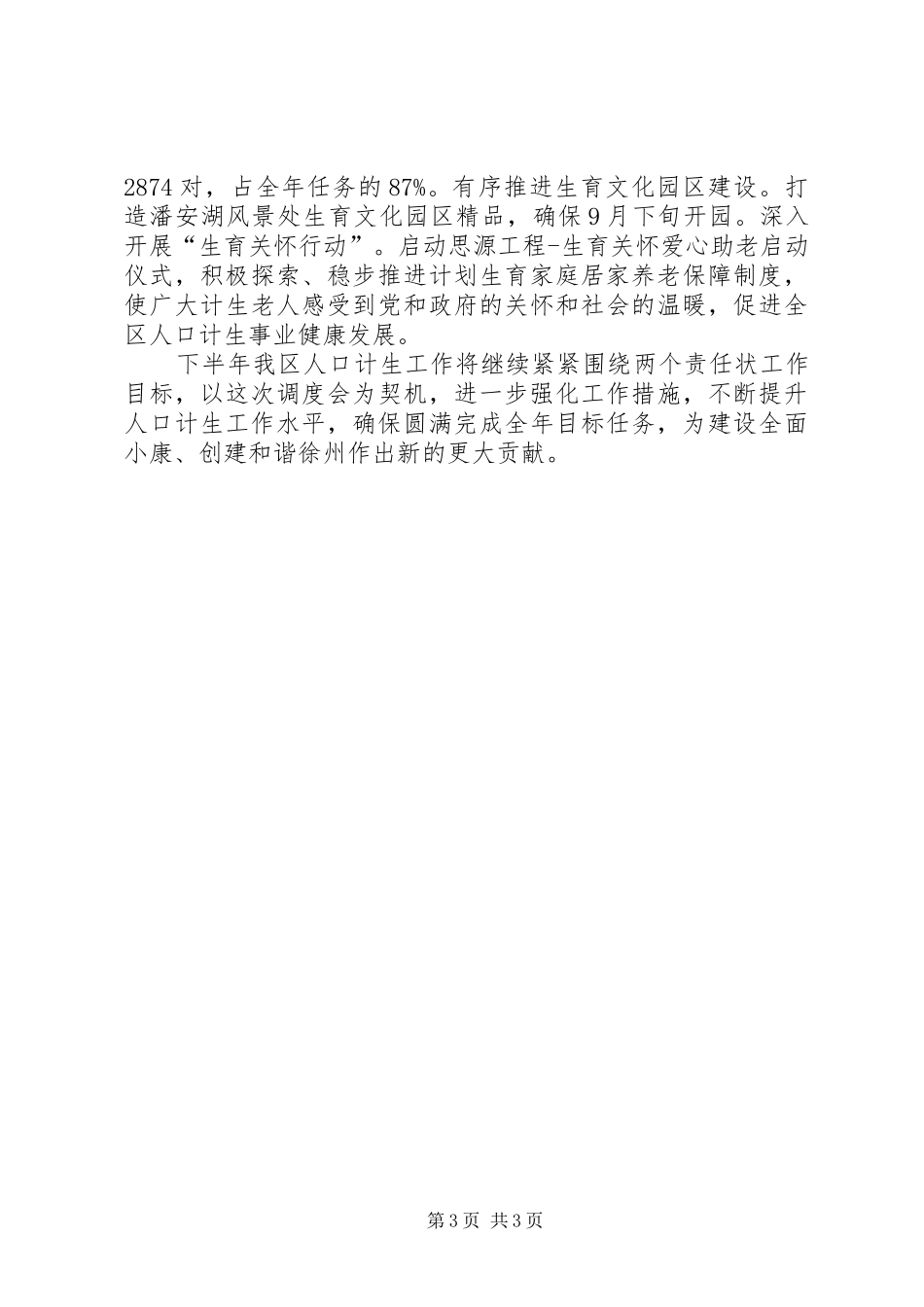 市人口计生工作调度会汇报材料_第3页