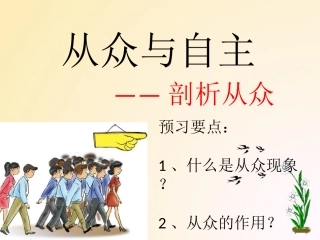 从众与自主-剖析从众