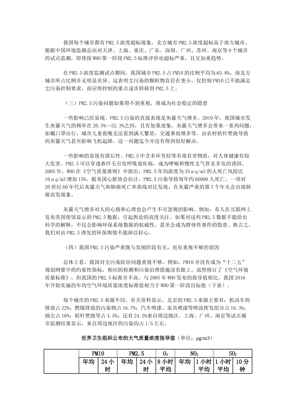 应高度重视我国的PM2.5污染防治问题_第3页