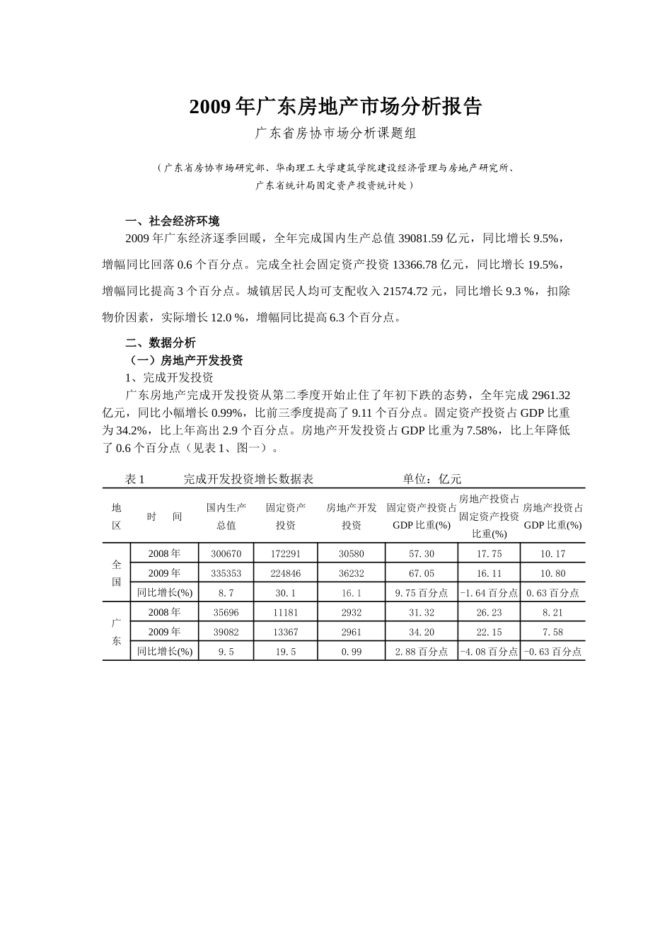 广东房地产市场分析报告_第1页