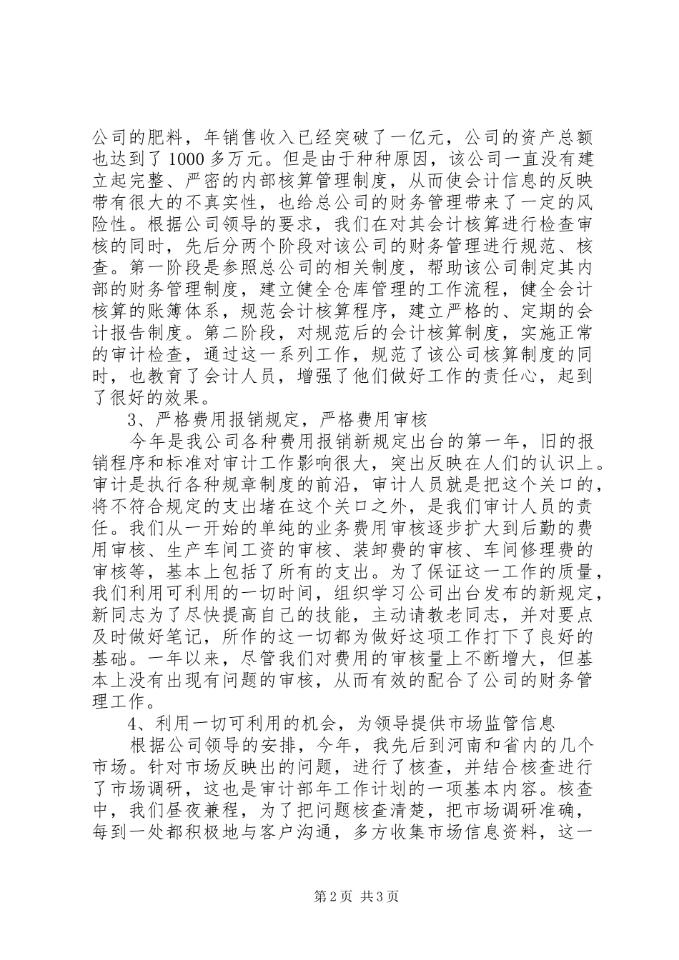 审计部领导年度工作汇报_第2页