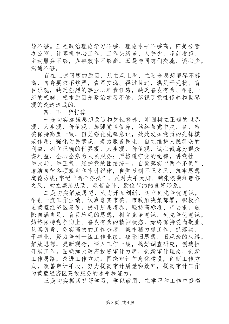 审计机关作风情况报告_第3页