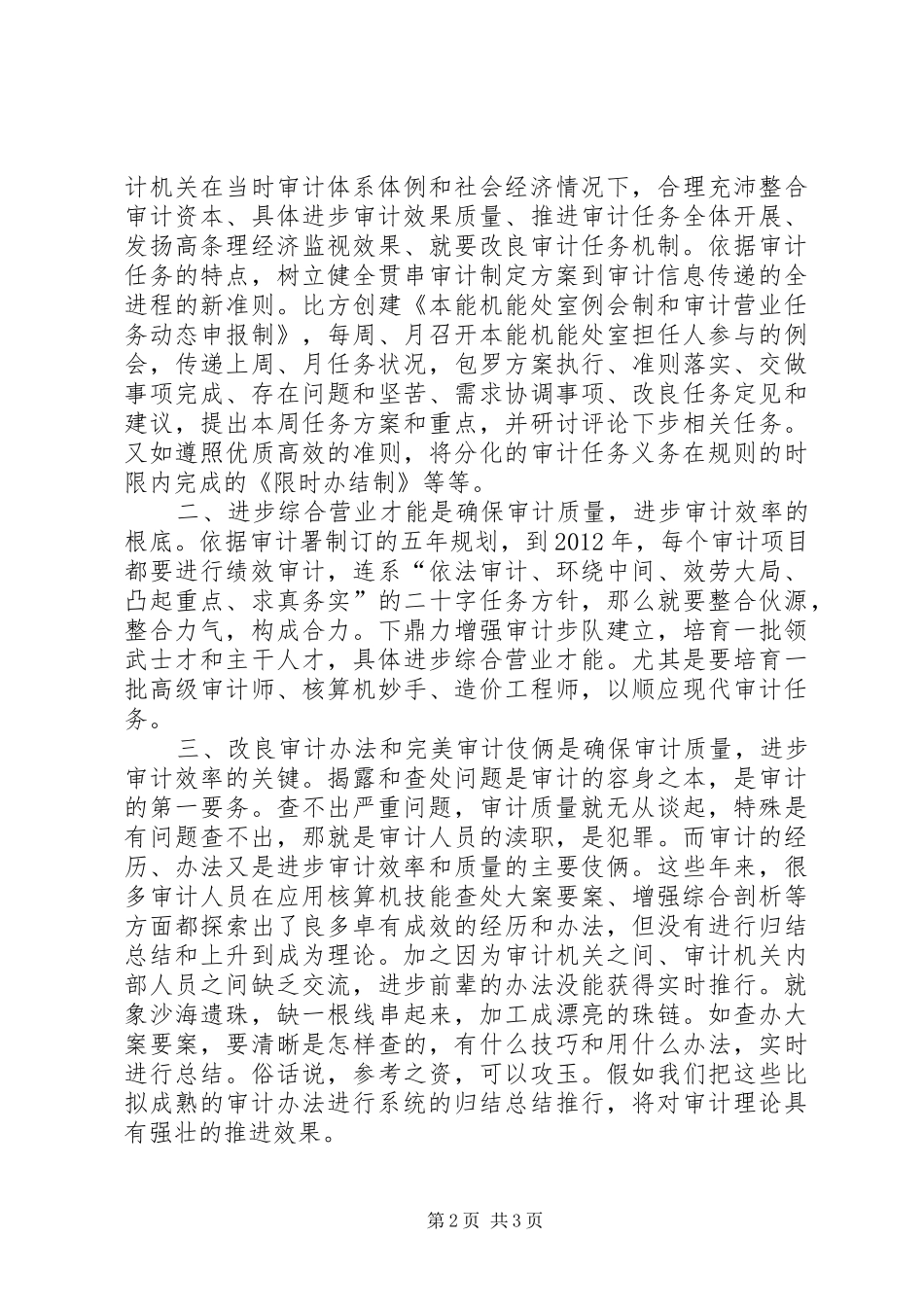 审计效率提升工作报告_第2页