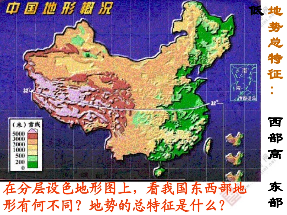 地理：人教版新课标八年级上册第二章第一节：地势和地形(课件)_第3页