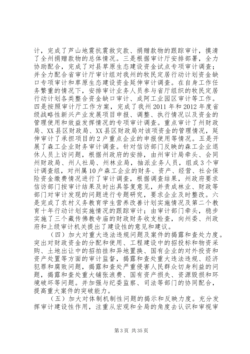 审计局综合工作报告9篇_第3页