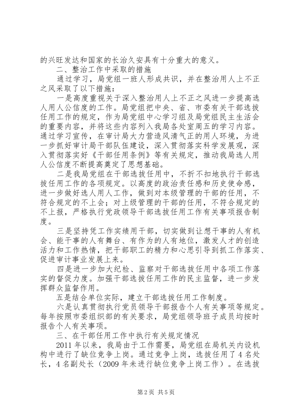 审计局整治自查情况报告_第2页