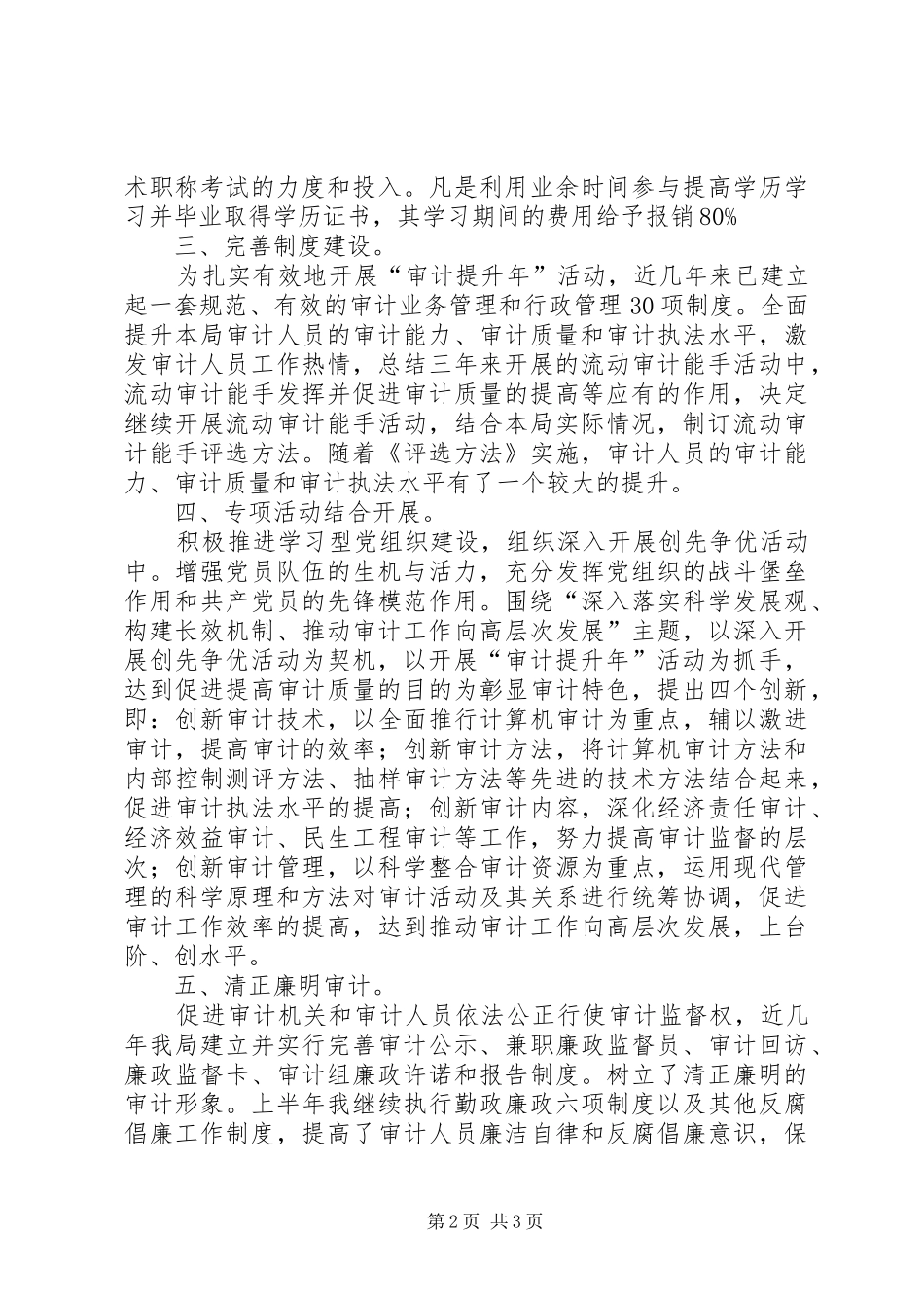 审计局提升年情况报告_第2页