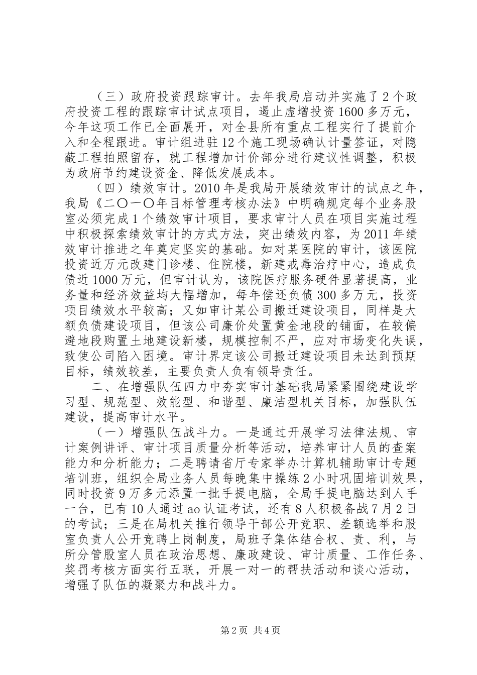 审计局工作汇报_第2页