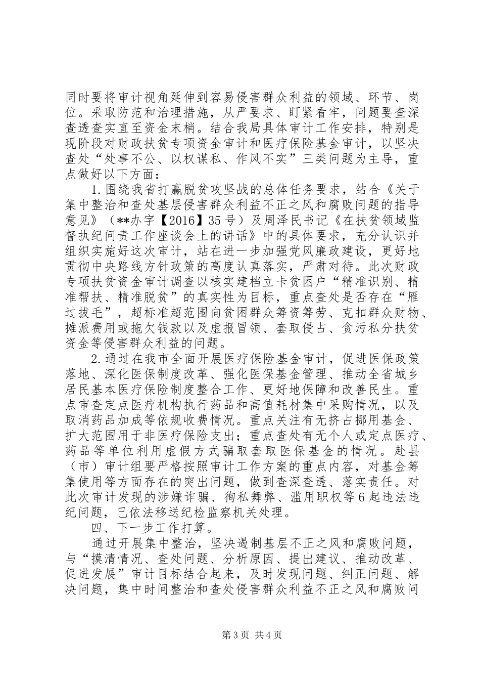 审计局关于集中整治工作开展情况汇报_第3页