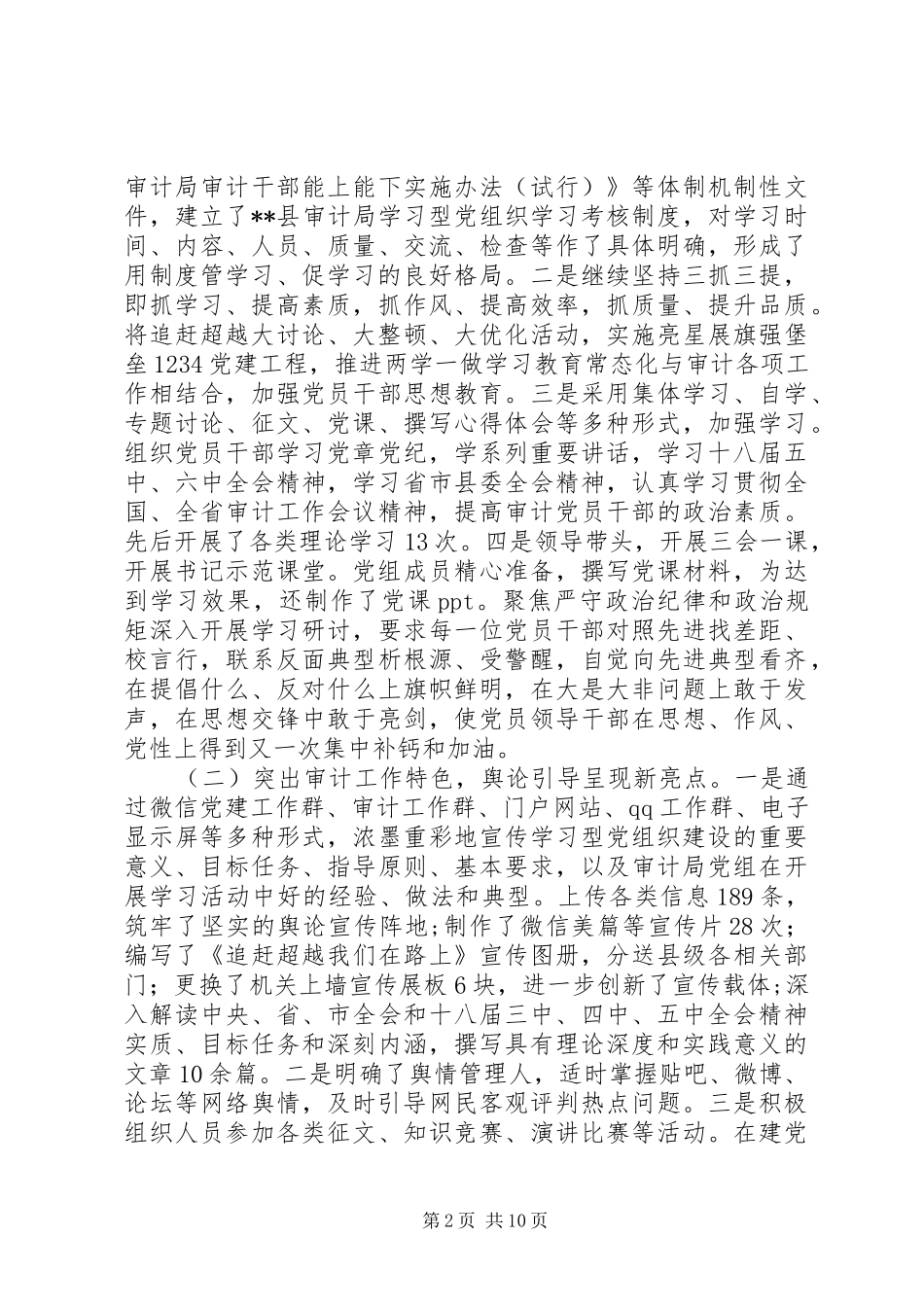 审计局XX年意识形态责任制工作专题报告范文_第2页