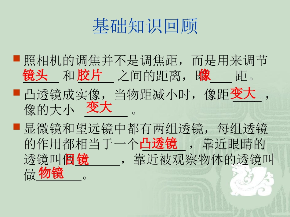 《透镜及其应用》复习课_第3页