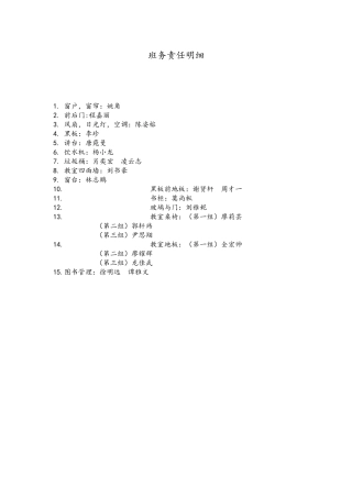 班务责任明细