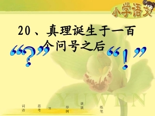 《真理诞生于一百个问好之后》