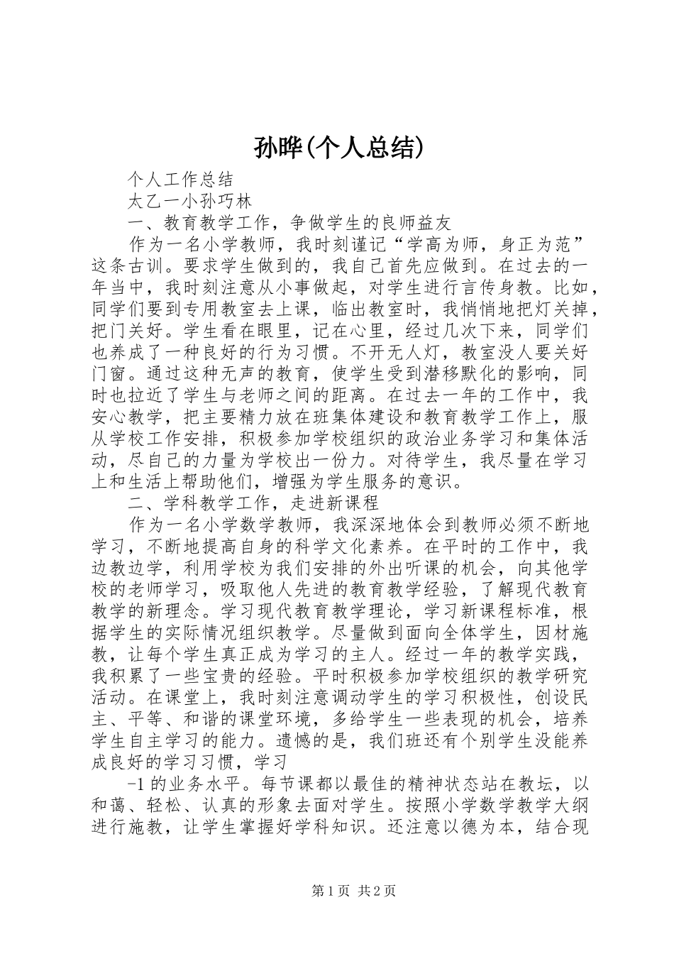 孙晔(个人总结)_第1页