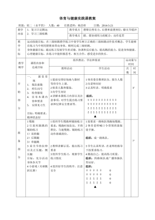 三级蛙跳教案