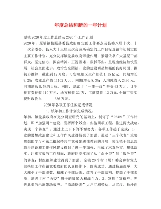 年度总结和新的一年计划 