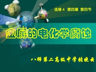 金属的电化学腐蚀