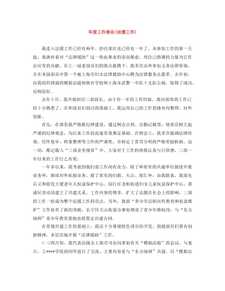 年度工作报告(法援工作) 