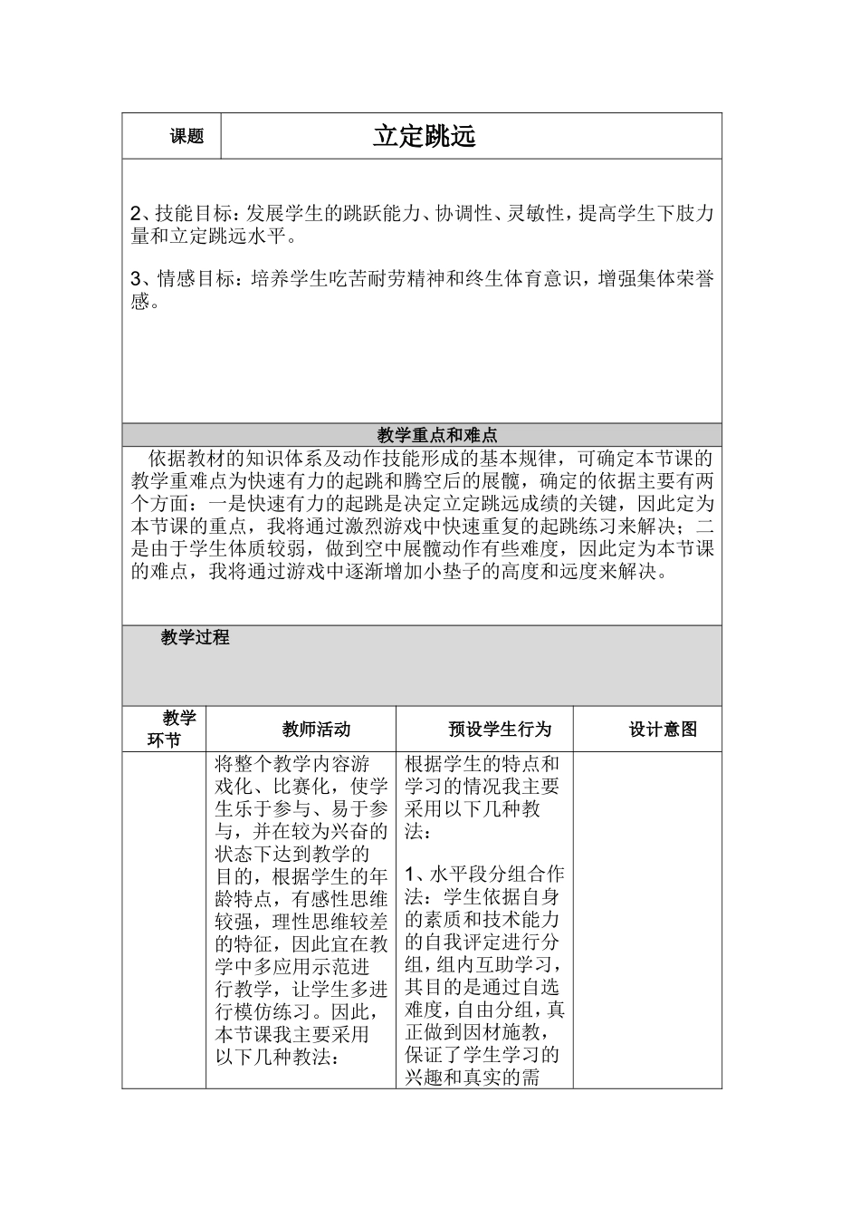 立定跳远的教学与设计_第2页