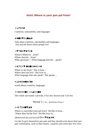 初一英语Unit1教案原稿