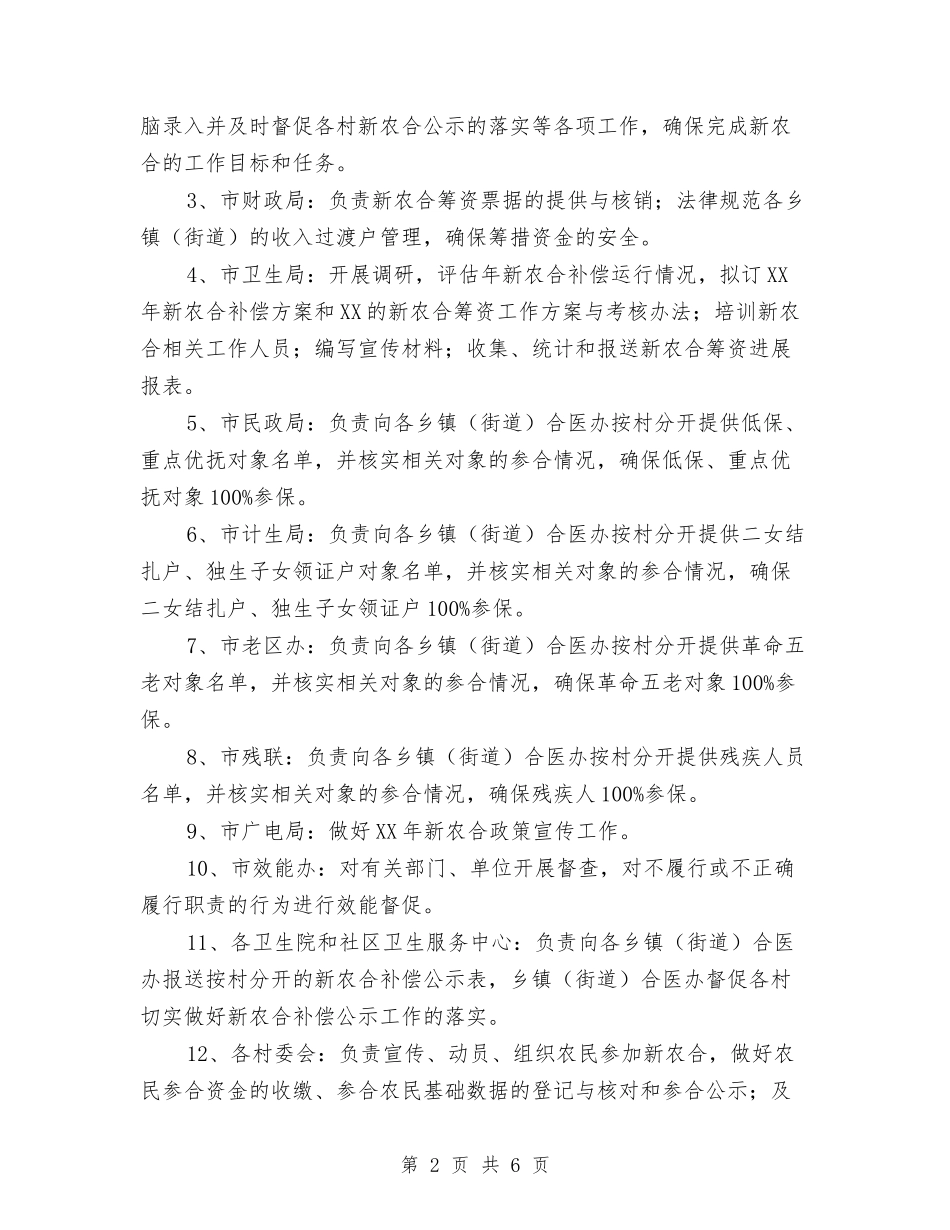 合作医疗筹资管理方案_第2页