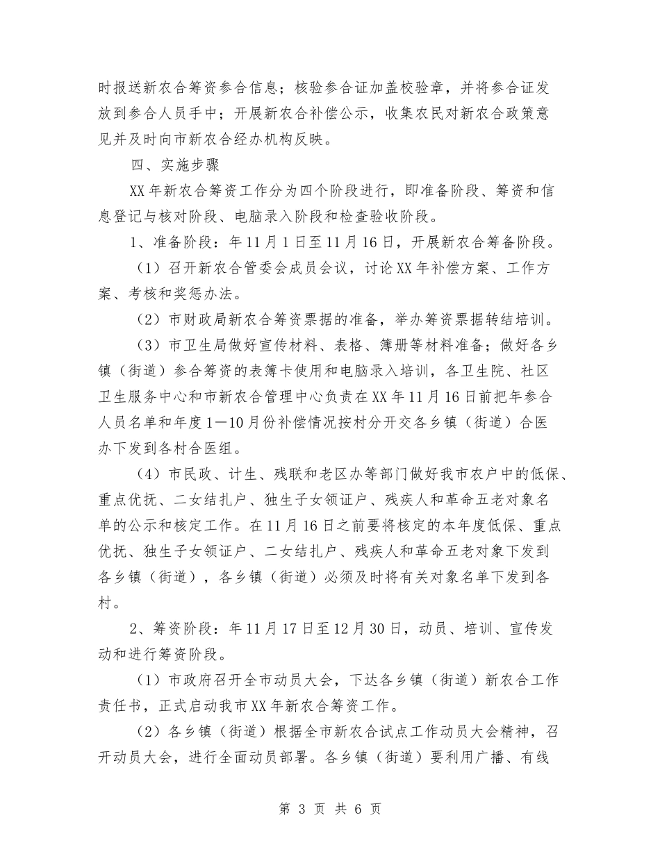 合作医疗筹资管理方案_第3页