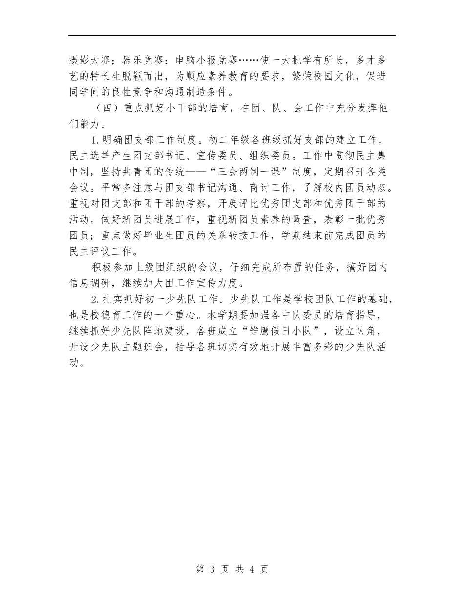 团支部书记工作计划_第3页