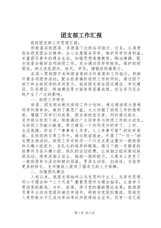 团支部工作汇报