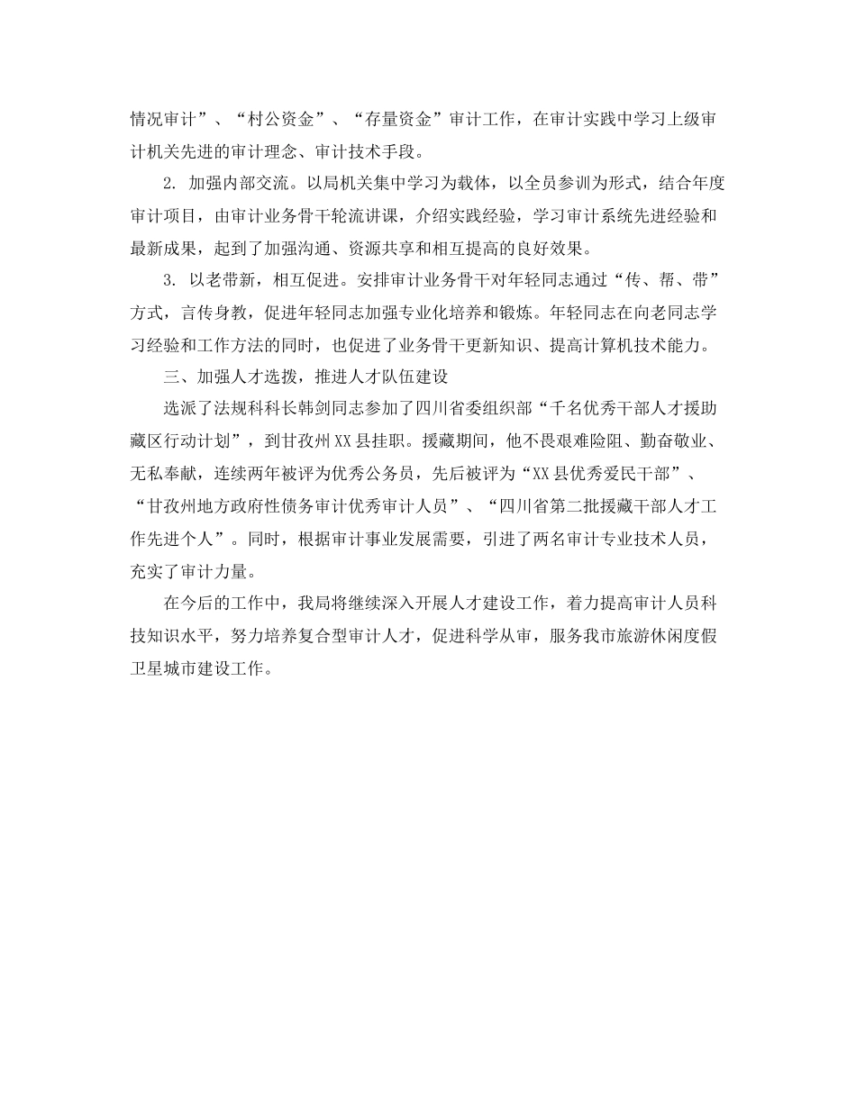 审计局人才工作总结 _第2页