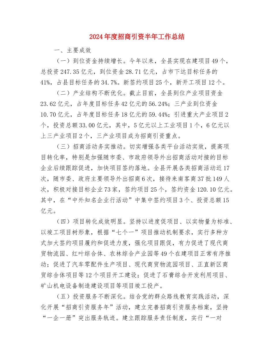 2024年度报社编辑个人总结范文与2024年度招商引资半年工作总结汇编_第3页