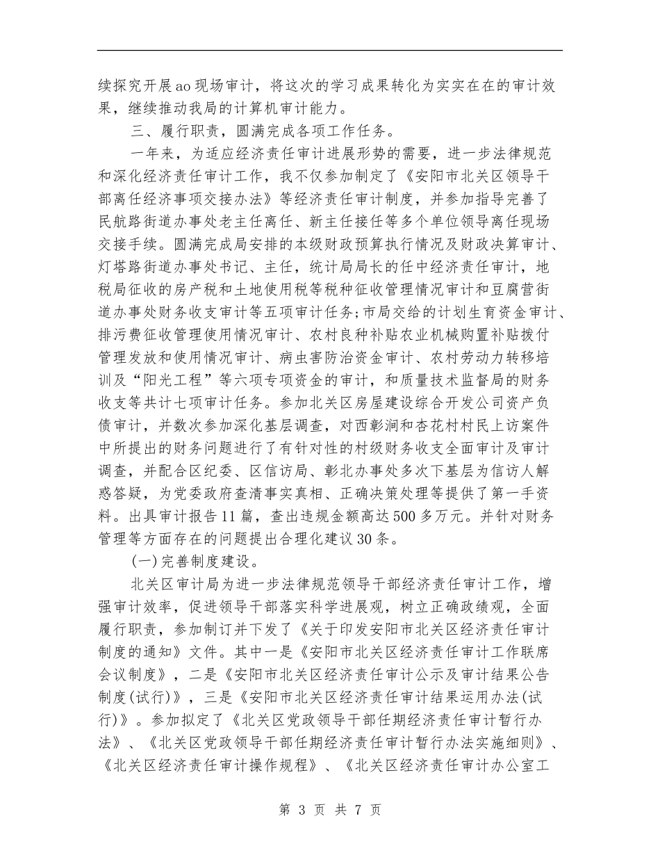 审计人员年终个人工作总结_第3页