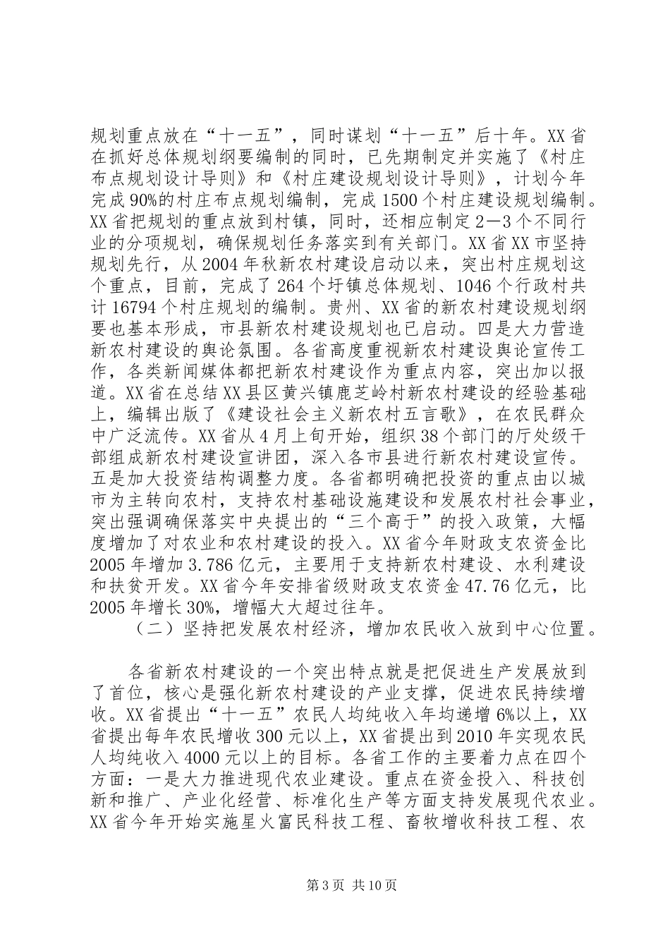 四川、贵州、湖南、江西、XX省社会主义新农村建设学习考察报告_第3页