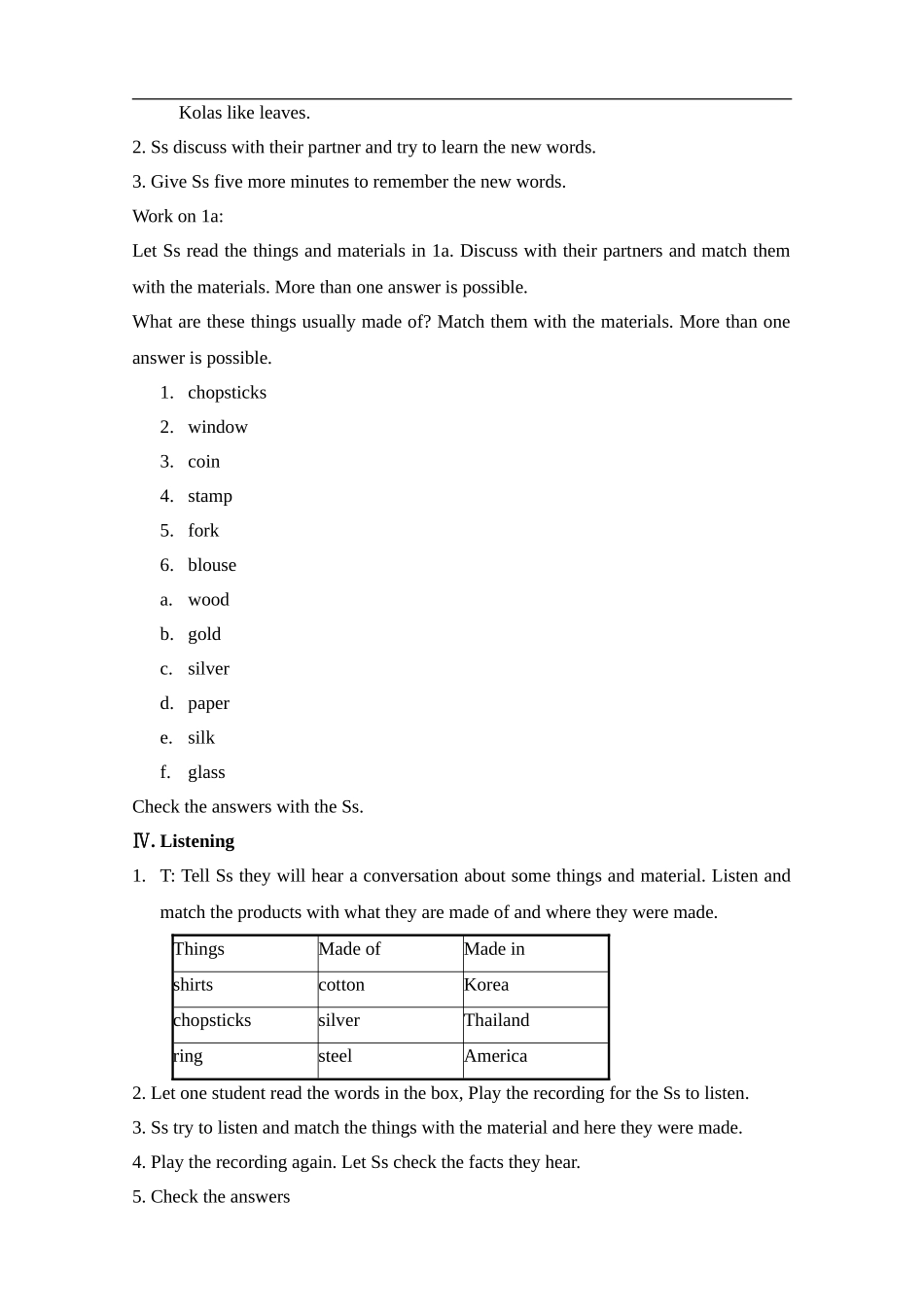 人教版九上Unit5Whataretheshirtsmadeof教案_第3页