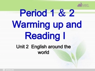高一英语优质课件：Unit2Englisharoundtheworld-WarmingupandReadingI（新人教版必修1）