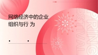 网络经济中的企业组织与行为课件