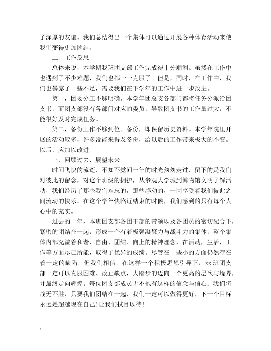 大学团支部年度工作总结2 _第3页