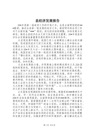 县经济发展报告