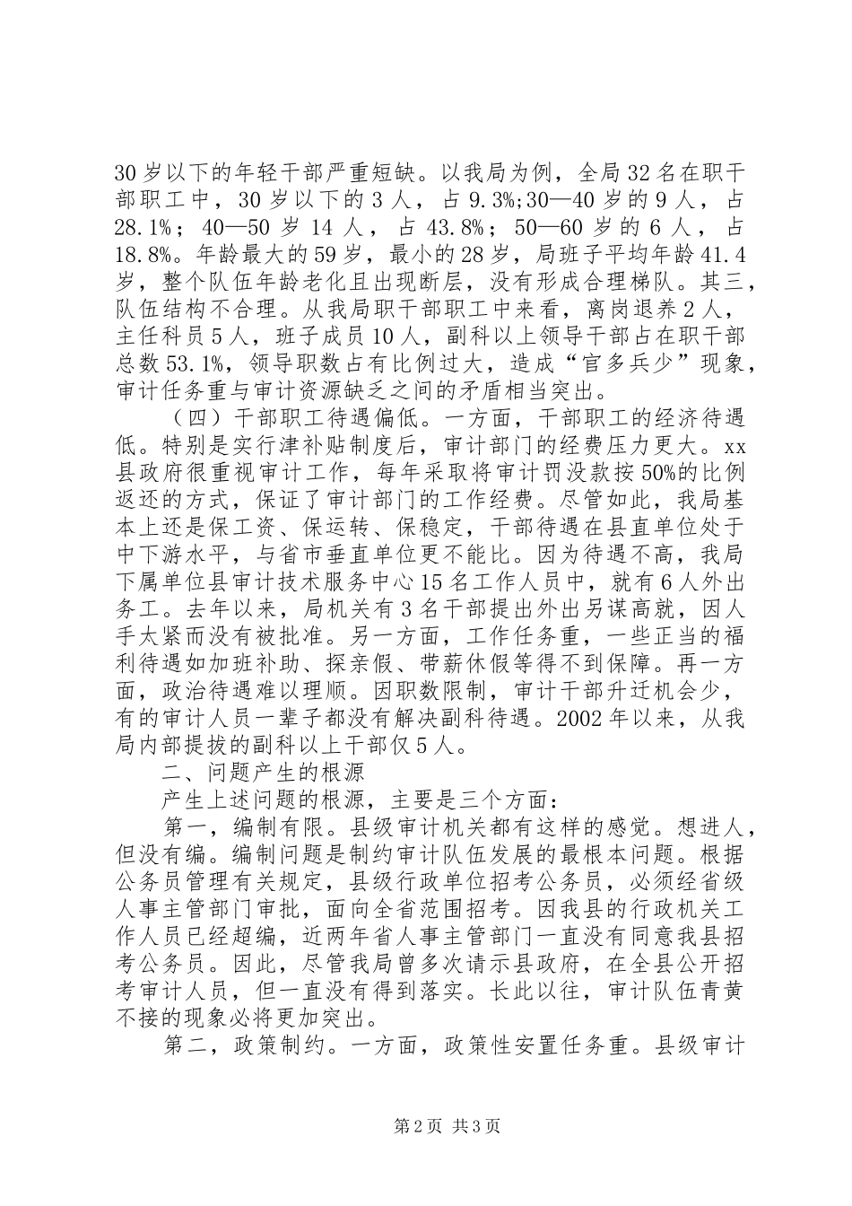 县级审计队伍建设调研报告_第2页
