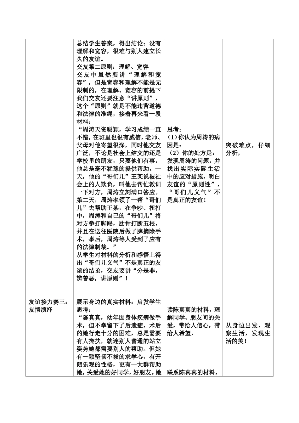 教学设计《让友谊之树常青》_第3页