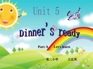 PEP小学英语四年级上册Unit5Dinner'sReadypartA